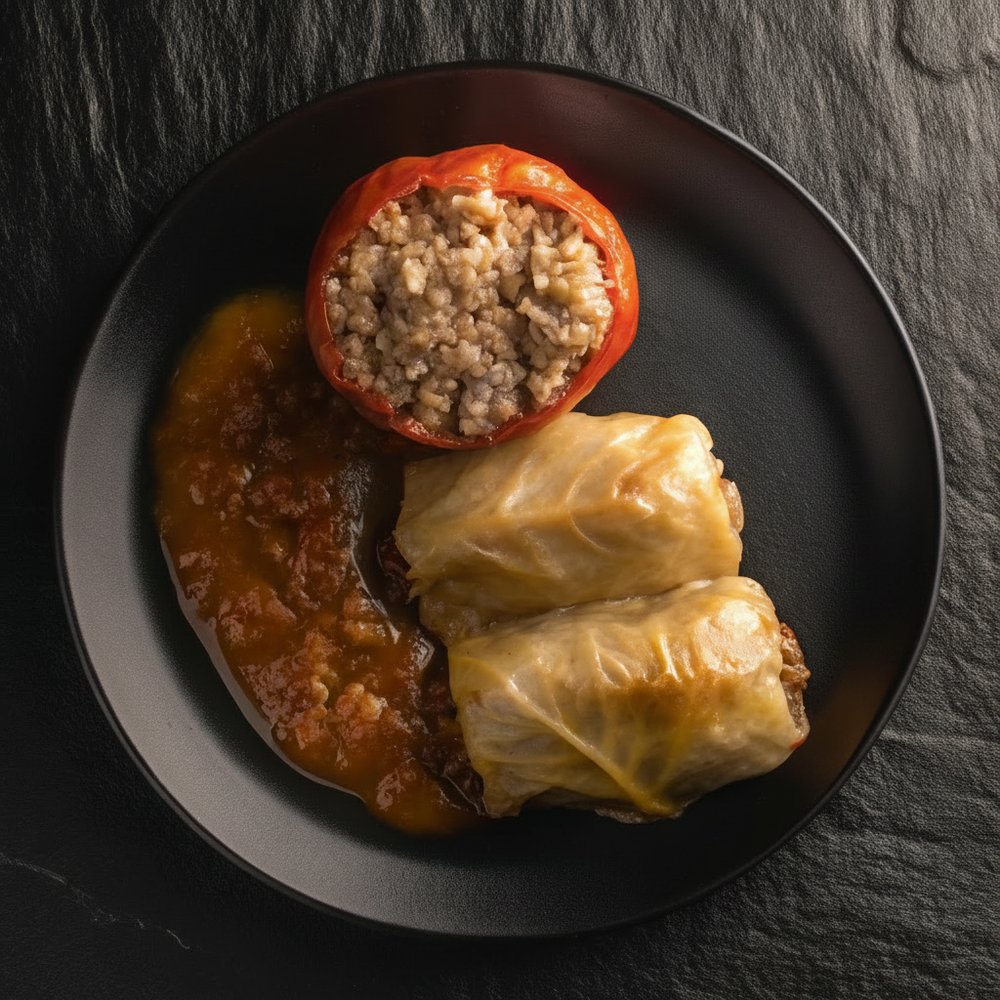 Stuffed Peppers & Rolls